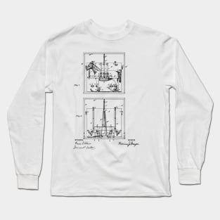 Veterinary Operating Table Vintage Patent Hand Drawing Long Sleeve T-Shirt